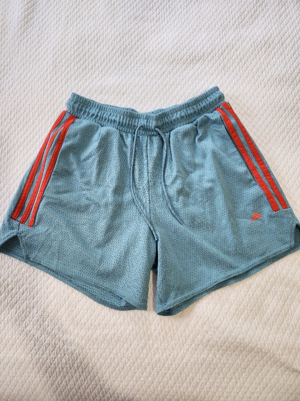 adidas Women’s Small Basketball Shorts Blue Red 3 Stripe Athletic Sporty
